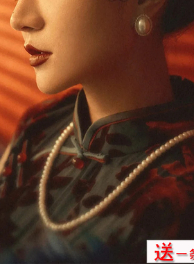 搭配旗袍珍珠项链50cm加长版颈链女士复古百搭毛衣链子锁骨链878