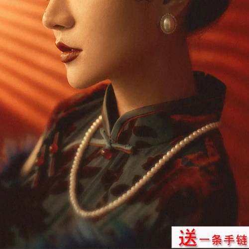 搭配旗袍珍珠项链50cm加长版颈链女士复古百搭毛衣链子锁骨链878