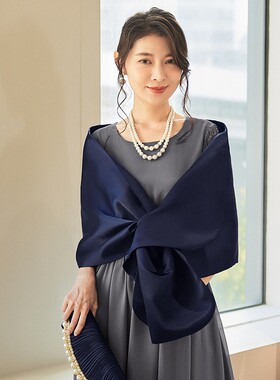 新娘婚纱小披肩女缎面伴娘外搭