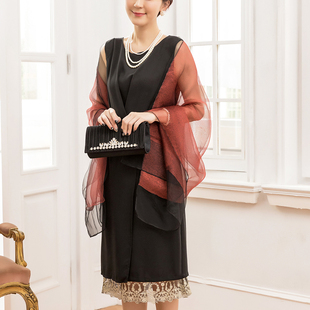 红色结婚新娘披肩婚宴伴娘外套喜婆婆旗袍外搭女晚礼服围巾88180