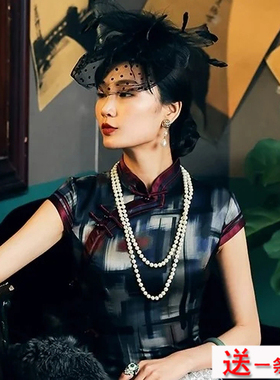 双层珍珠项链配旗袍饰品女士多层叠戴锁骨链中长款拍照颈链子129