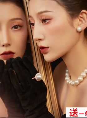 仿珍珠项链女士颈链子