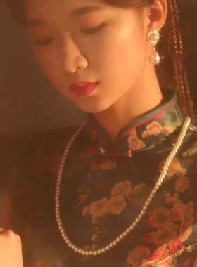 搭配旗袍珍珠项链60cm中长款百搭妈妈毛衣链子女士配饰品项圈584