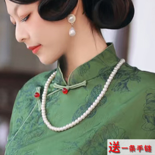 仿珍珠长款项链旗袍配饰品55cm颈链女士锁骨链中长款毛衣链子448