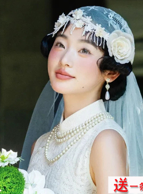 新款搭配旗袍珍珠项链女士多层叠戴颈链配裙子锁骨链毛衣链子396