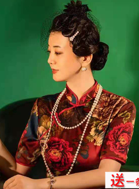 2025新款多层珍珠项链配旗袍饰品中长款女士锁骨链子叠戴颈链128