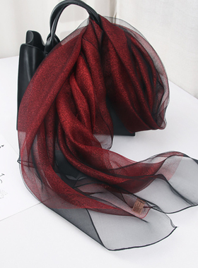 酒红色结婚斗蓬女士丝巾婚礼宴会晚礼服旗袍小披肩夏季围巾88180