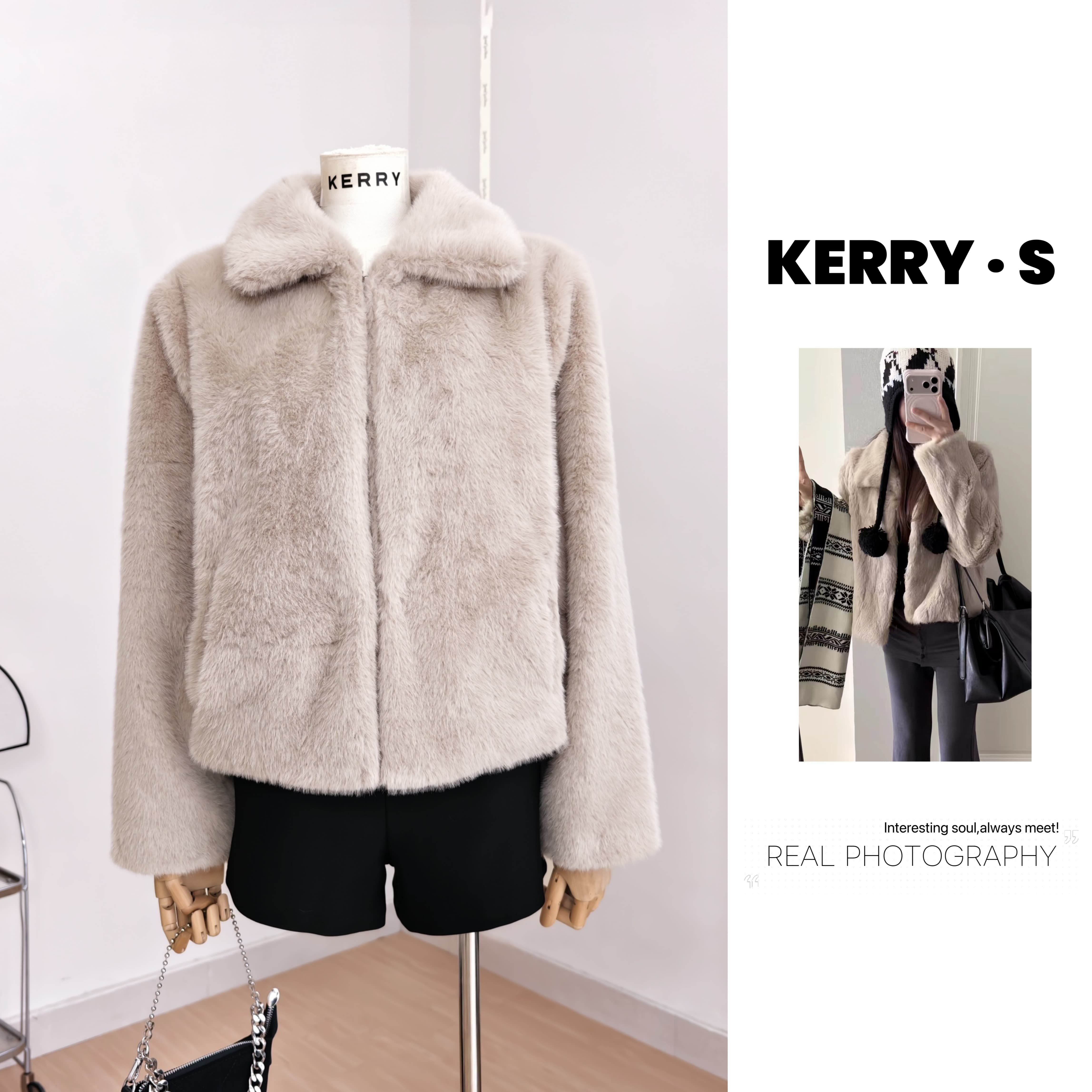 枫糖栗子 冬季温柔风翻领正肩短款保暖毛毛外套显瘦气质韩系穿搭,女装/女士精品,短外套,淘宝优惠券,粉丝福利购,淘宝优惠卷