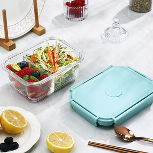 康宁玻璃饭盒微波炉加热便当保鲜盒食品级冰箱专用密封盒带饭餐盒