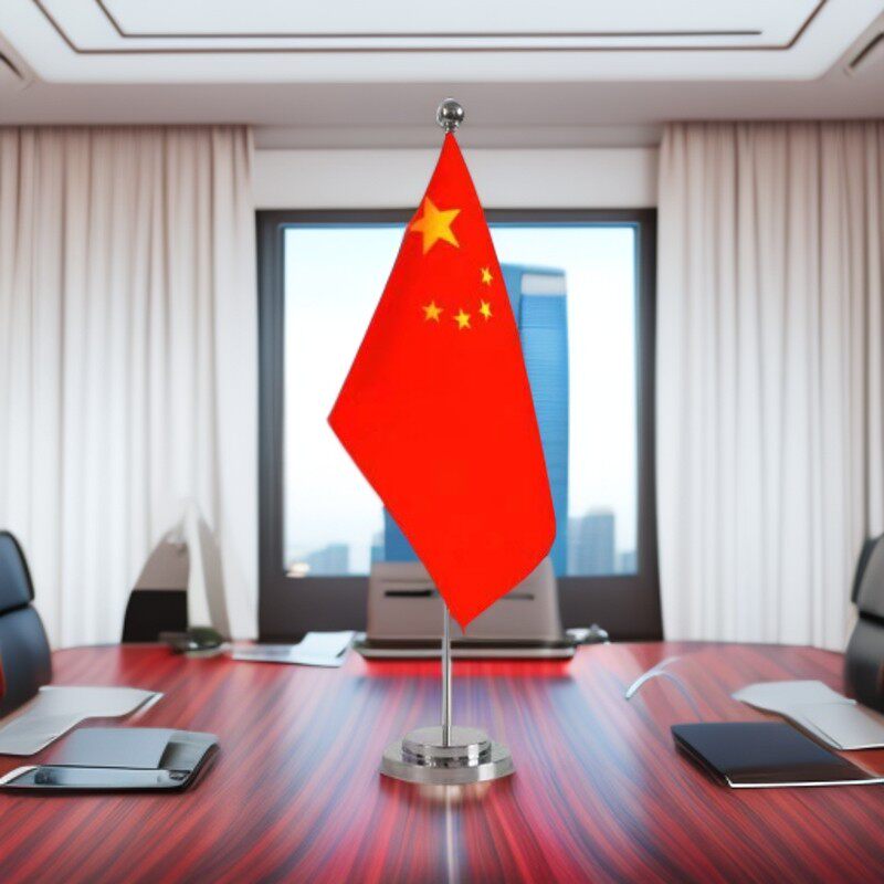 爱国红旗】办公室桌旗座客厅桌面旗帜摆件室内单杆旗架会议室装饰图片