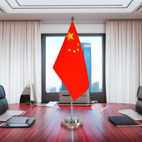爱国红旗】办公室桌旗座客厅桌面旗帜摆件室内单杆旗架会议室装饰