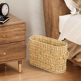 水葫芦草编卷纸收纳盒家用酒店浴室储物收纳筐杂物卫生纸收纳篮