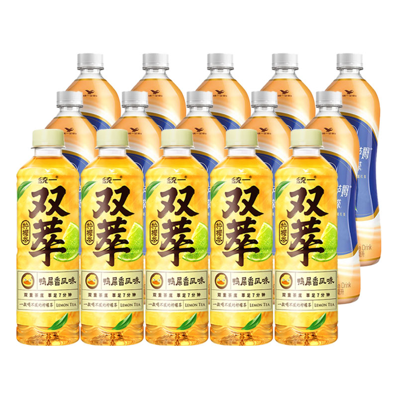 统一阿萨姆奶茶500ml*10瓶+双萃柠檬茶500ml*5瓶饮料奶茶阿萨姆茶