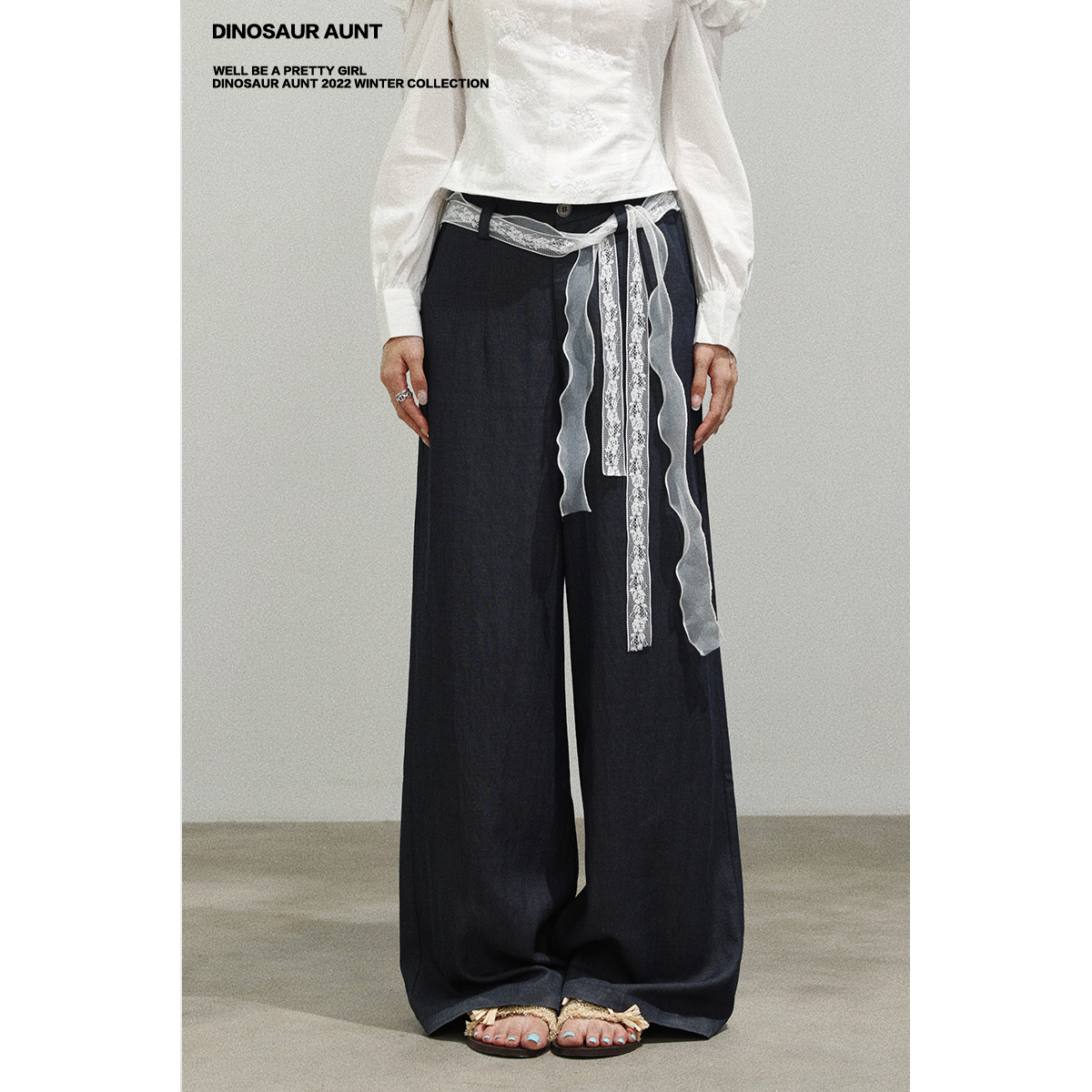 DINOSAUR AUNT恐龙阿姨 巨好穿夏季神裤薄款直筒阔腿垂感休闲长裤