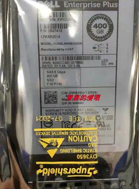 DELL 0W6460 W6460 HUSSL4040BSS600 400G SAS 6Gb SSD SC PS硬盘