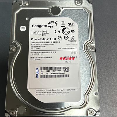 联想 原装浪潮ST2000NM0023 2TB 2T SAS 3.5寸 128M 服务器硬盘