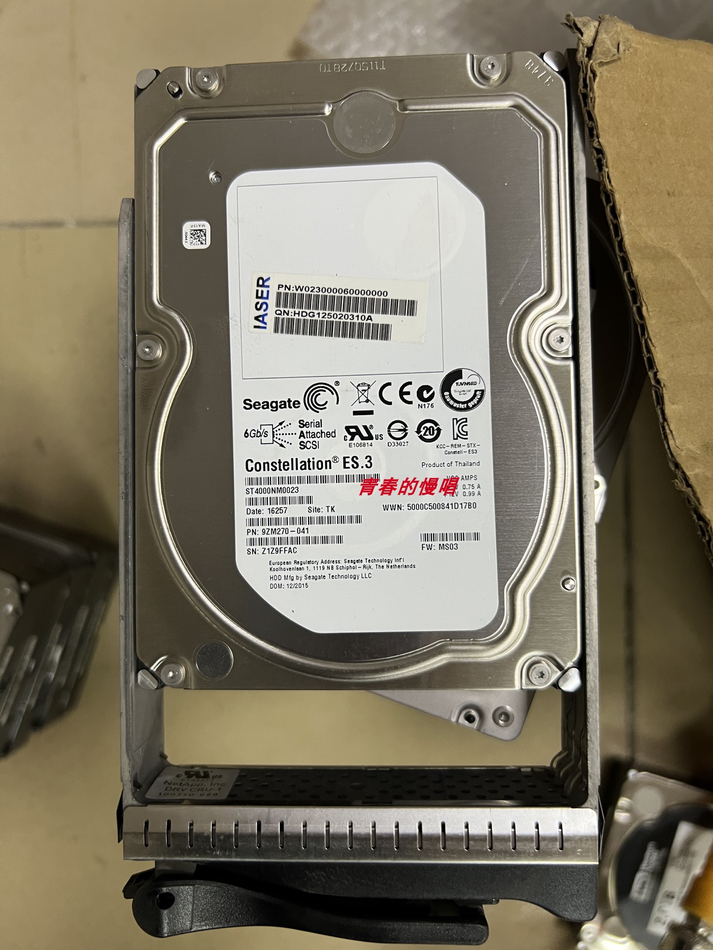 浪潮LSI AS500H AS1100H AS1000G3/G6硬盘4T SAS 3.5 111-01506