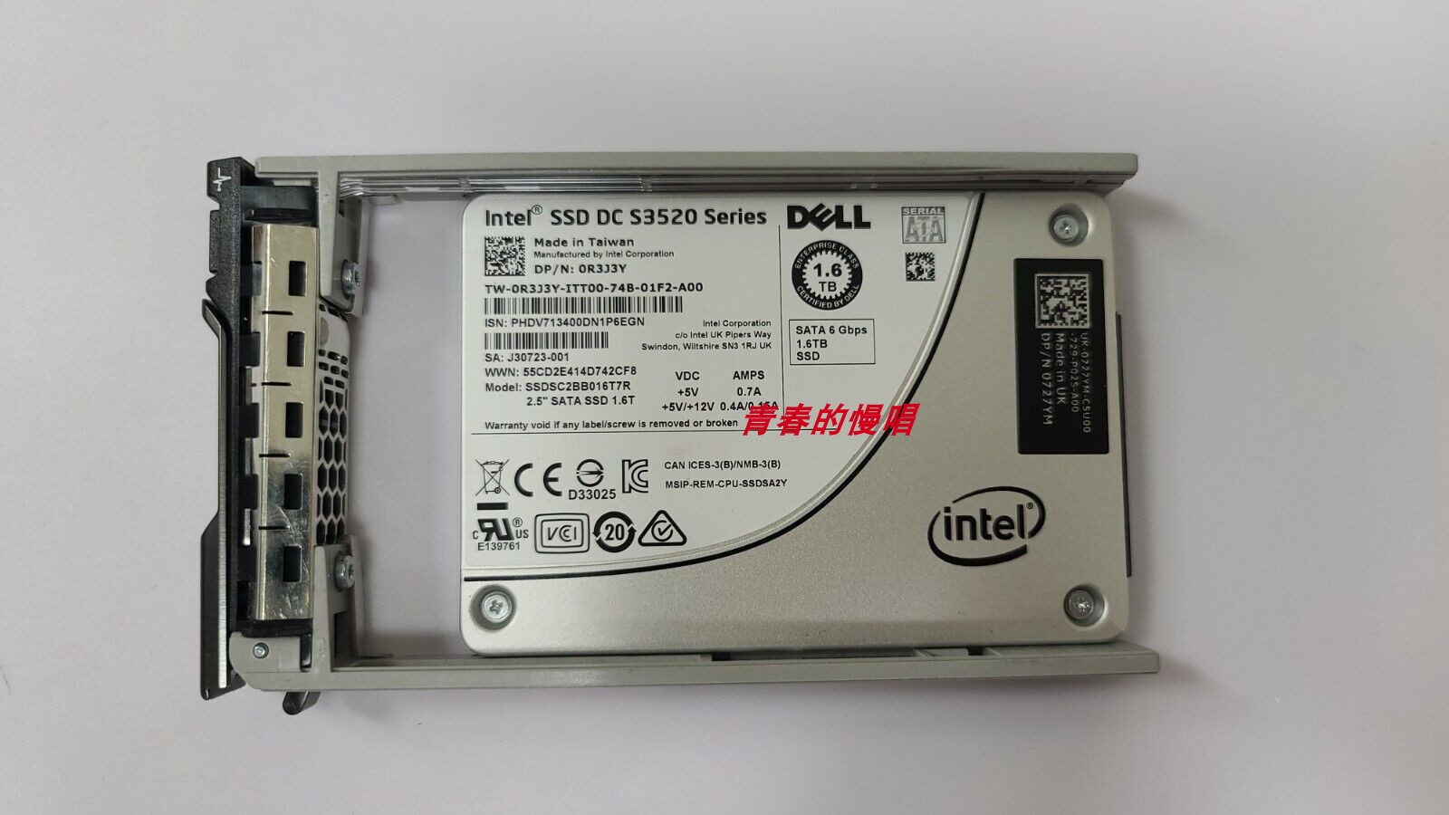 DELL 0R3J3Y R3J3Y SSDSC2BB016T7R 1.6T SATA 2.5寸 SSD固态硬盘