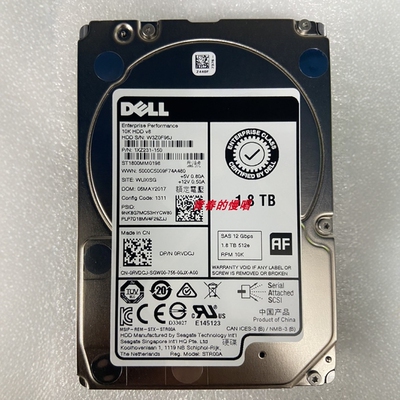 DELL ST1800MM0198 0RVDCJ 1XZ231-150 1.8TB SAS 12Gb 512E 硬盘
