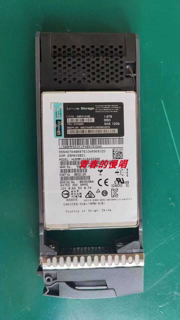 联想ThinkSystem DE 4XB7A14106 01PG629 1.6Tb 3Dwd 2.5 SSD硬盘