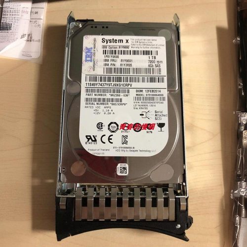 IBM 6GB FRU 81Y9690 81Y9691 1T SAS 2.5 X3650 M3 M4服务器硬盘