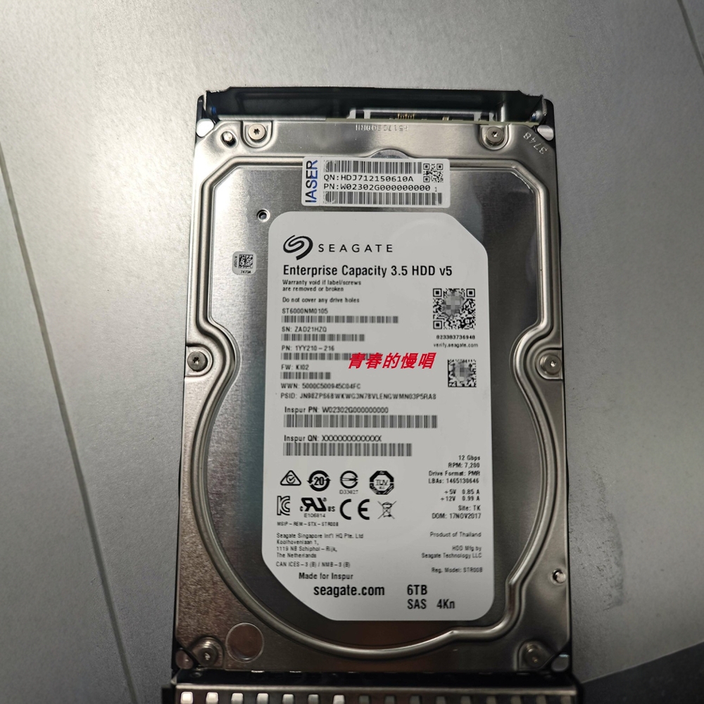 浪潮AS5600G2 AS5500G2 ST6000NM0105 6T SAS 6TB 3.5 存储硬盘