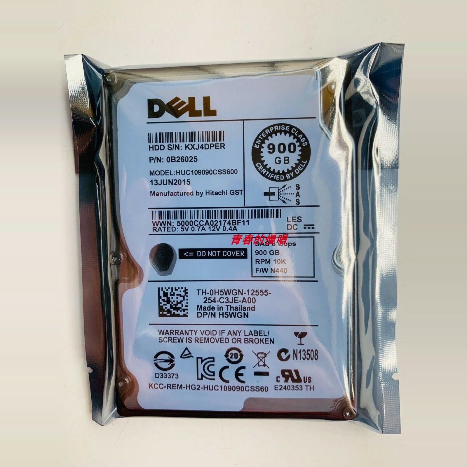 DELL 0B26025 HUC109090CSS600 0H5WGN H5WGN 900G 10K SAS 硬盘