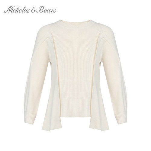 力高芘熊春秋款女羊毛衫设计感