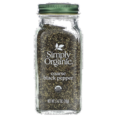 香港直发Simply Organic,有机粗黑胡椒，2.47 盎司（70 克）