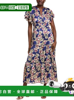 自营 Julia Jordan缎面长裙-蓝色 美国奥莱直发连衣裙