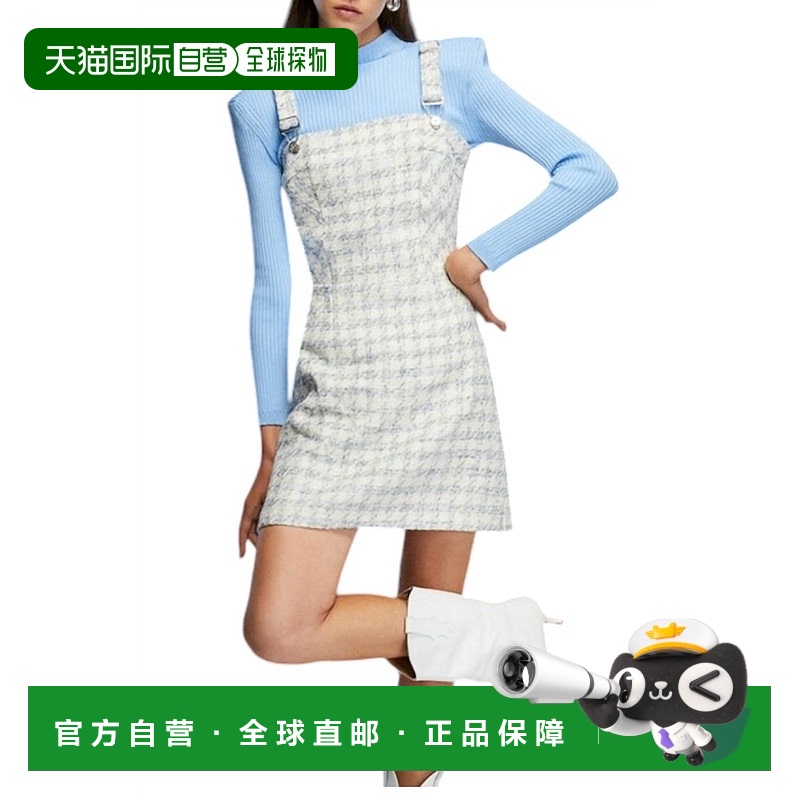 自营 nocturne白色/蓝色格子连体连衣裙 - white/blue 美国奥莱直