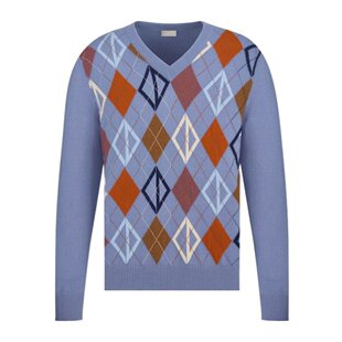 Dior 413M645AT737 V领羊绒毛衣