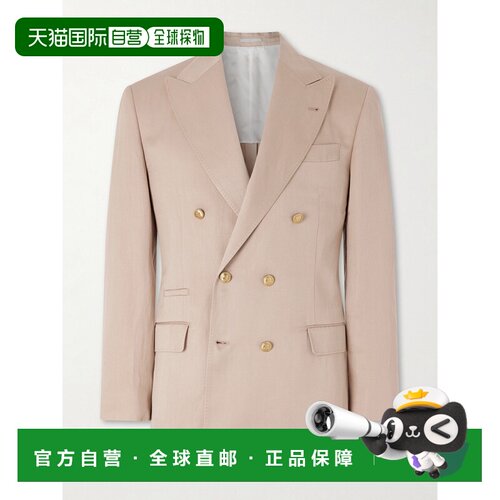 香港直邮Brunello Cucinelli 布内罗 古奇拉利 男士 双排扣真丝亚