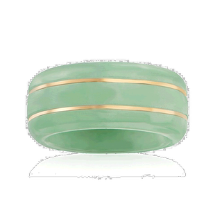 自营 Ross-Simons 青金石戒指配 14 克拉黄金 绿色 美国奥莱直发