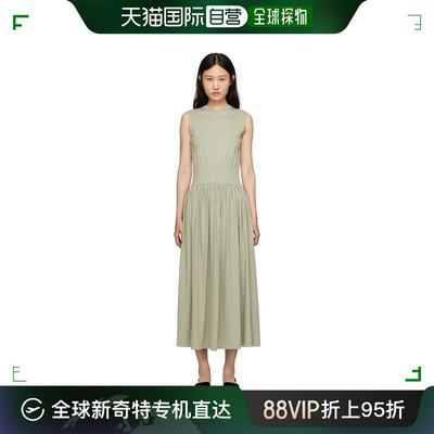 香港直邮潮奢 TOTÊME 女士绿色抽褶连衣裙