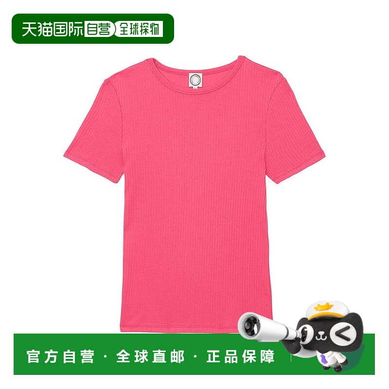 香港直邮INES DE LA FRESSANGE  纯色圆领套头短袖 T恤 女款 粉色