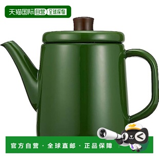 【日本直邮】野田珐琅 搪瓷水壶1.5L 绿色 日本制PTR-1.5K G