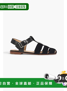 1h可退 香港直邮Gabriela Hearst 女士 Calla 钩编皮质凉鞋 22485