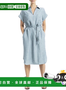 自营Max Studio Midi衬衫连衣裙-灰色 【美国奥莱】直发衬衫裙