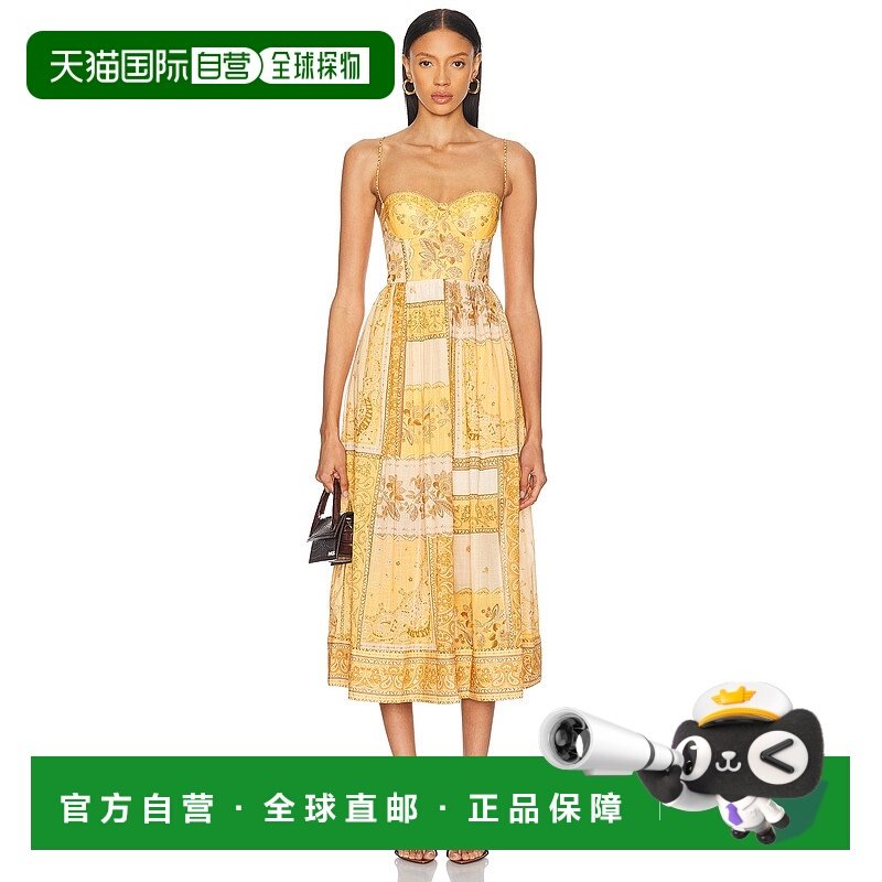 1h可退 香港直邮ZIMMERMANN 女士 Lucky 束腰中长连衣裙 4236DSS2,女装/女士精品,连衣裙,淘宝优惠券,粉丝福利购,淘宝优惠卷