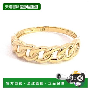 日本直邮（249185）女士链条设计时尚戒指 K18YG 材质 18k 黄金戒