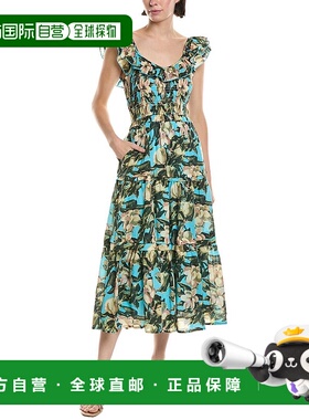 自营 Ro's Garden Tuscany Midi连衣裙-蓝色 美国奥莱直发