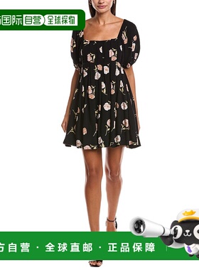 自营saltwater luxe盐水奢华迷你连衣裙-黑色 美国奥莱直发