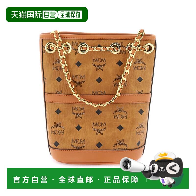 1h可退 香港直邮MCM 女士斜挎包 MWKDATA01CO AW2023 棕色 徽标双图片