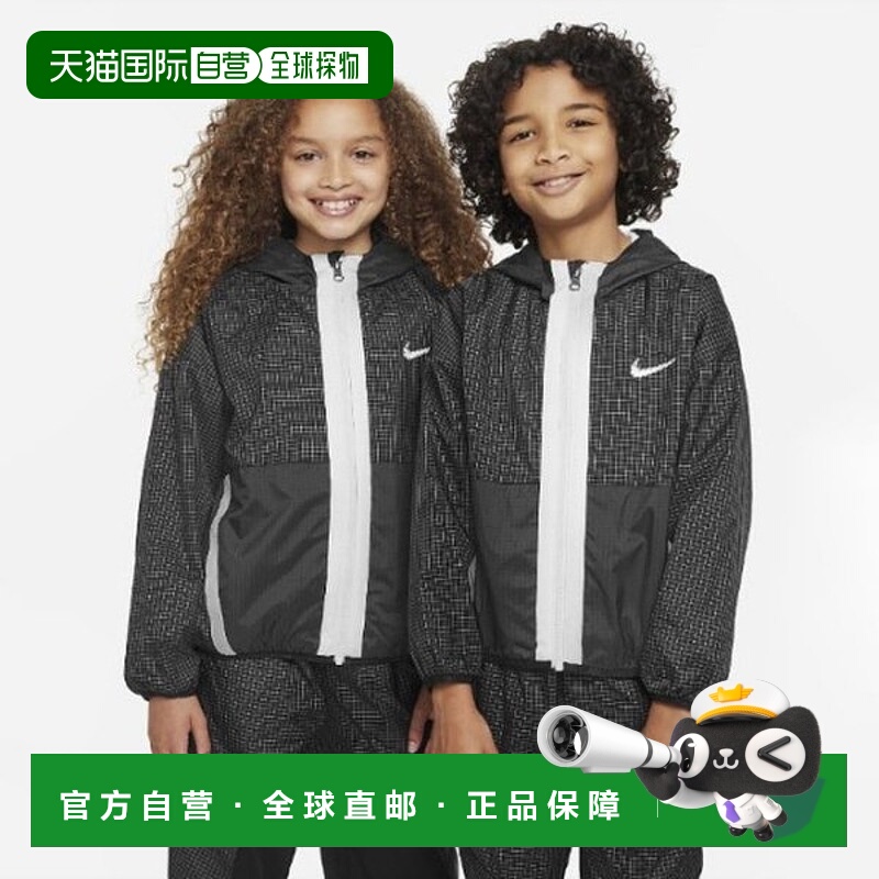 韩国直邮NIKE 儿童防风 NQK A241JK344P-BK 户外运动少年梭织夹克