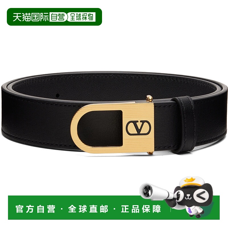 香港直邮valentino 华伦天奴 女士 黑色 VLogo Signature 腰带 7W