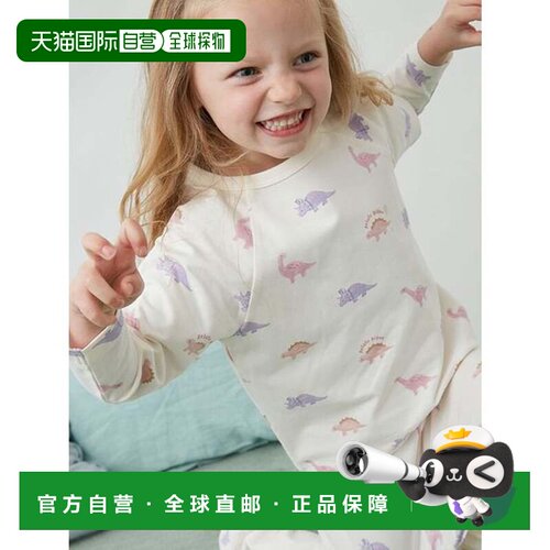 日本直邮GELATO PIQUE KIDS & BABY 儿童恐龙图案长袖T恤 PNK