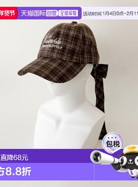1h可退 日本直邮WEGO 女装 刺绣logo格纹缎带棒球帽 MO26SS01SG00
