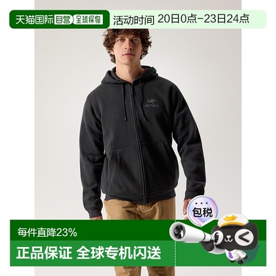 加拿大直邮Emblem Hoody 全开襟拉链抓绒连帽衫
