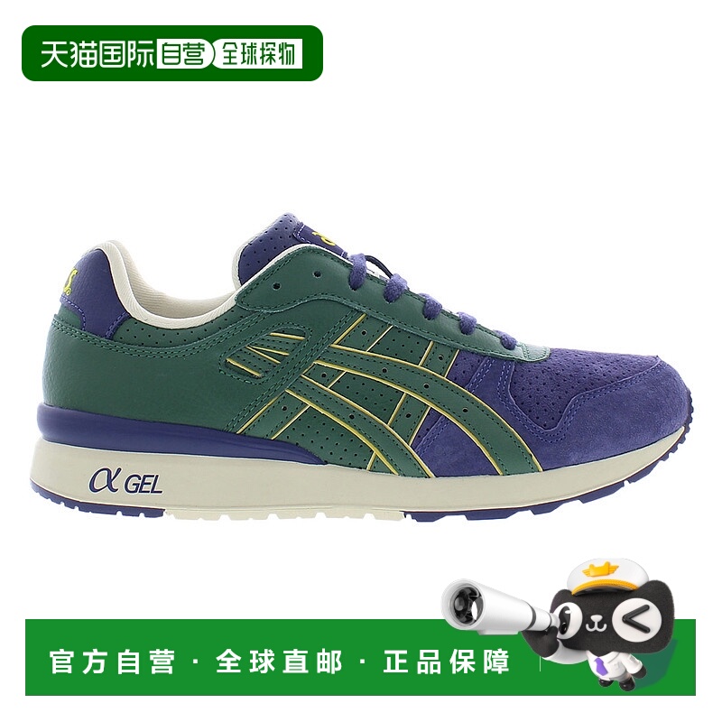 美国直邮Asics亚瑟士Gt-2运动鞋蓝色复古系带百搭革面绒休闲